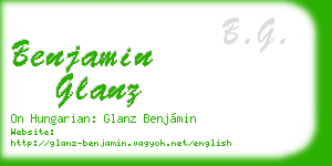 benjamin glanz business card